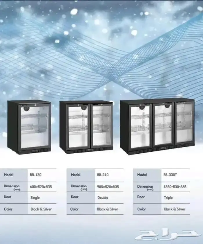 ثلاجات BANCOOL عرض باب زجاج موديل باك بار 10