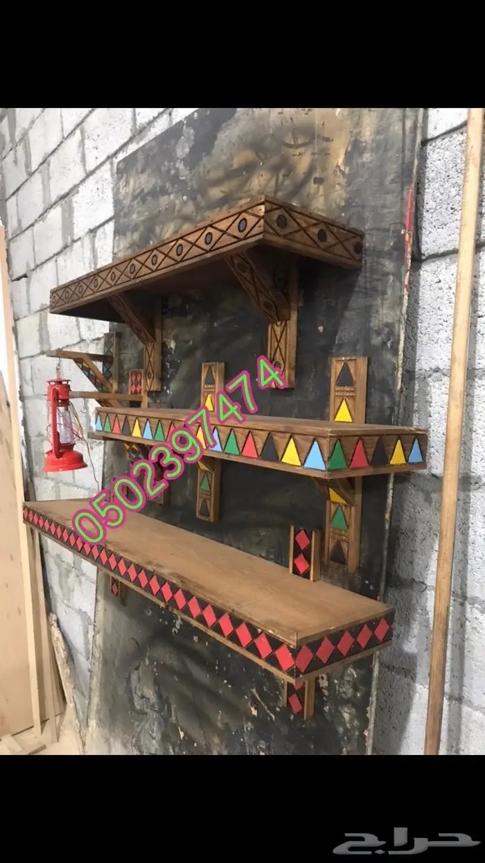 رفوف تراثية (ابواب تراثية) درايش خشب تراثيه 0