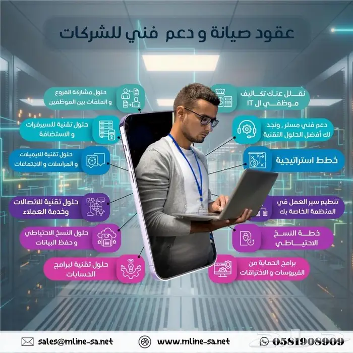 دعم فني و عقود صيانة IT للشركات 0