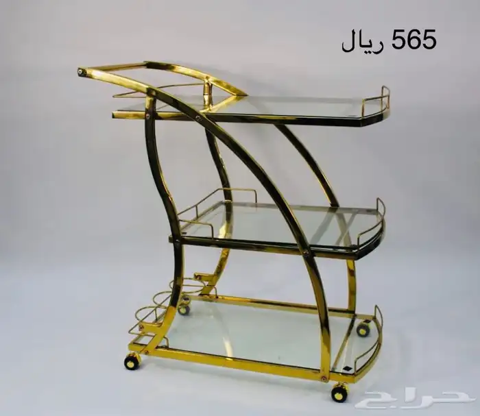 عربة تقديم استيل بعجل 0