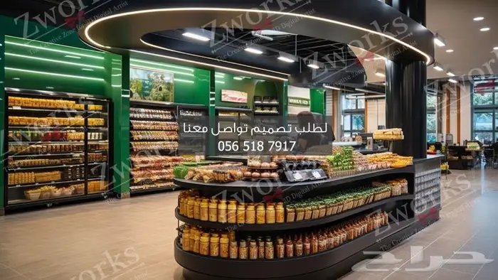 تصميم ديكور سوبرماركت من الألف للياء 0