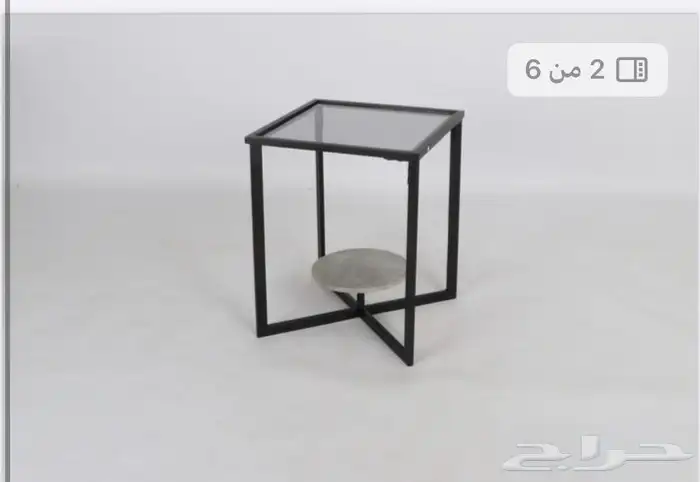 طاوله حديث ا قزاز مع حديد وخشب وتس فقط 2