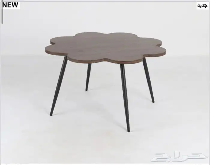 طاوله حديث ا قزاز مع حديد وخشب وتس فقط 6