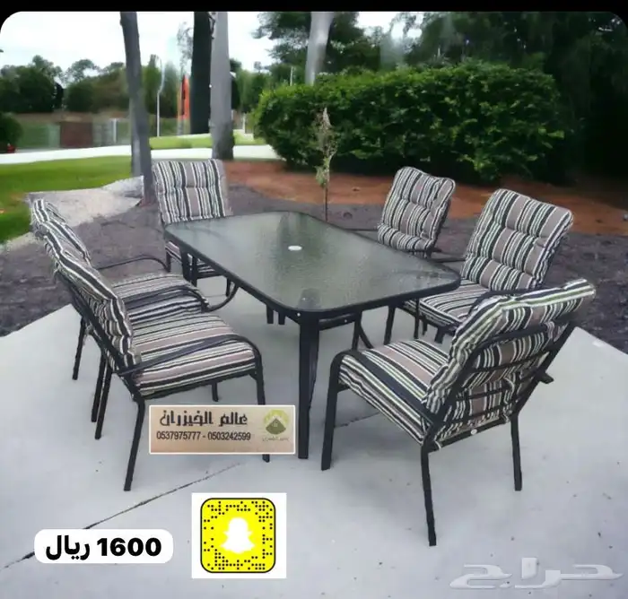 جلسات خيزران طاولات كراسي خشب حديد مطلات حديقه 27