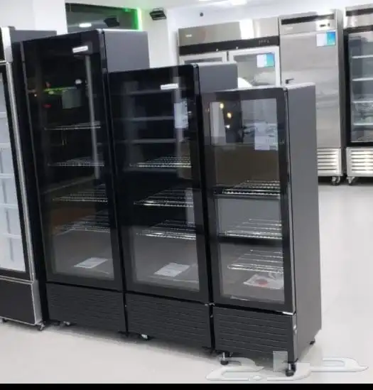 ثلاجات عرض بانكوول واحد باب زجاج أسود 0