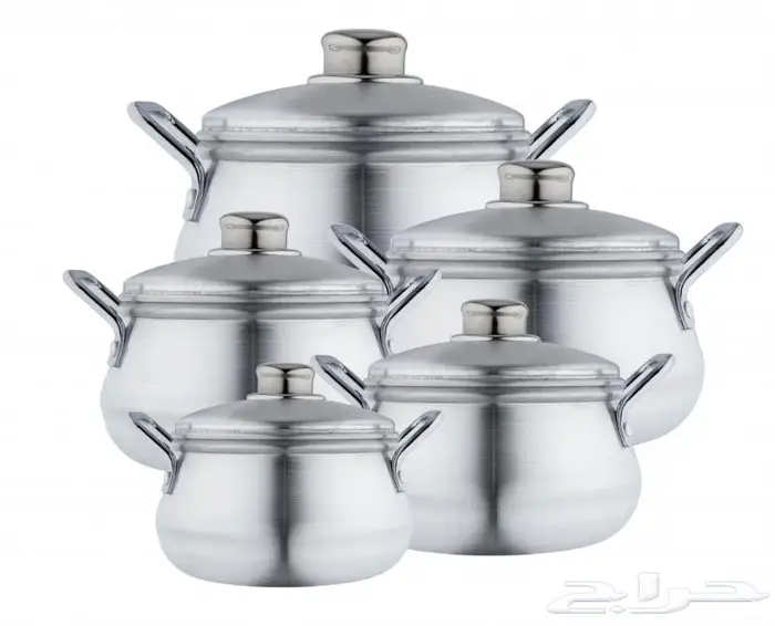 طقم قدور المنيوم السيف 5 قدور بسعر 360 ريال 1