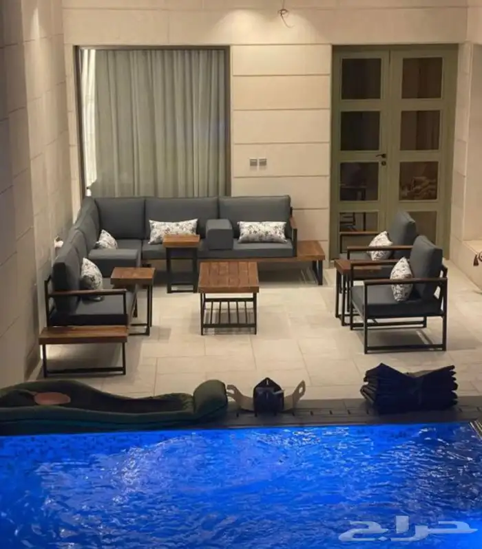 جلسات جلسة خارجية ارضية مودرن شاليه استراحة 0