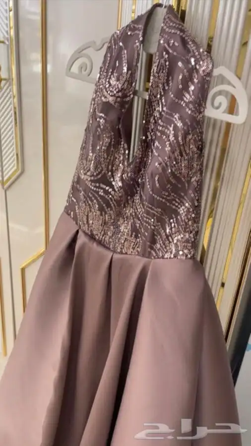 تم تخفيض فستان سهرة انيقةفساتين تنفع للحوامل ملابس ترتر فخمة 0