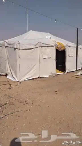خيمة لون ابيض مبطن من الداخل 2