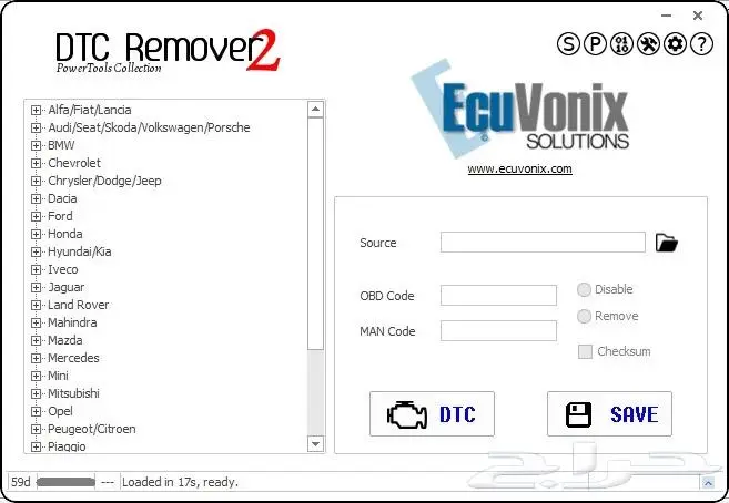 V2.5.6 DTCRemover2 لازالة كودات الاعطال بالماكينة والجير 10