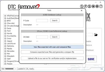 V2.5.6 DTCRemover2 لازالة كودات الاعطال بالماكينة والجير 1