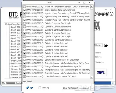 V2.5.6 DTCRemover2 لازالة كودات الاعطال بالماكينة والجير 5