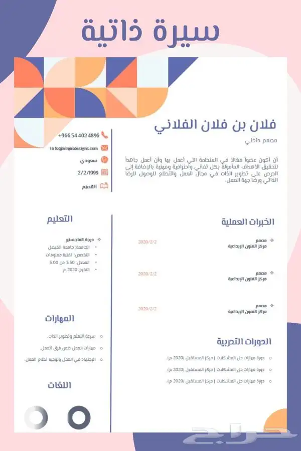 تصميم سيرة ذاتية بأسعار مناسبة 0