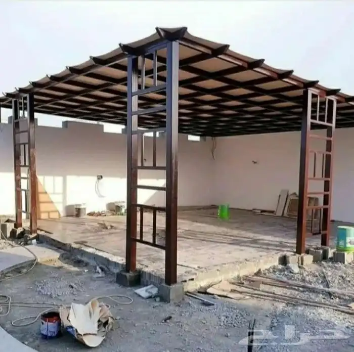 مضلات برجولات جلسات خارجيه سواتر ديكورات ترميمات شامله 45