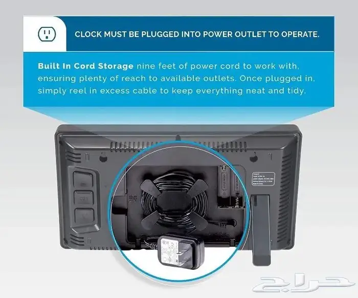 للبيع ساعه رقمية أكورايت LED مع تعتيم تلقائي للسطوع 3