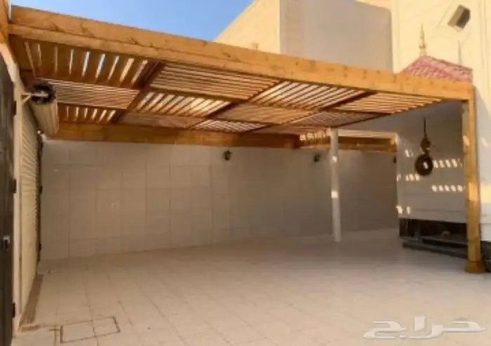 جلسات خشبيه ومظلات بافخم التصاميم الهندسية 17