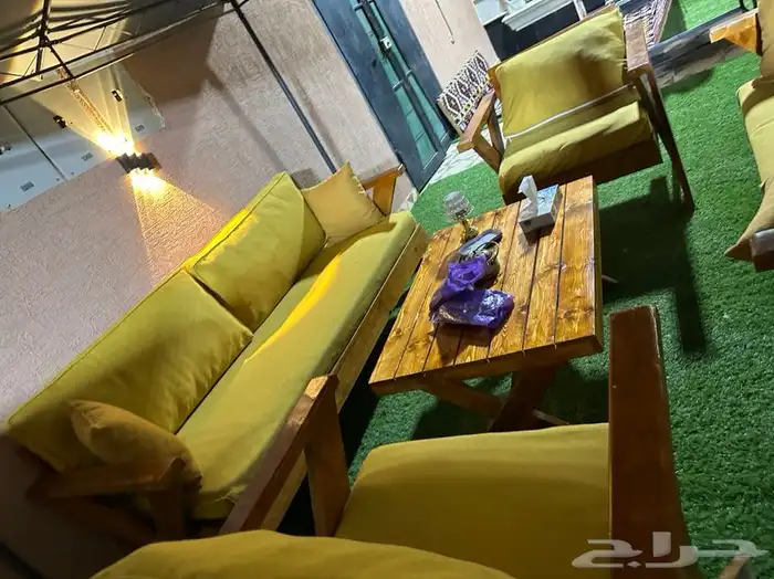 كراسي خشب جلسات خارجية وحدائق ومنازل وأسطح 0