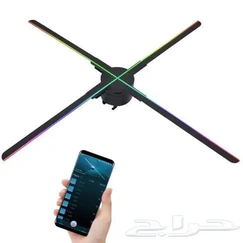 سنتيمتر واي فاي الهولوغرام مصباح ليد مروحة 2