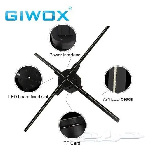 سنتيمتر واي فاي الهولوغرام مصباح ليد مروحة 5