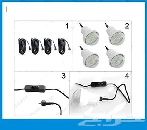 نظام طاقة شمسية منزلي مع اربع لمبات 8 وات 2