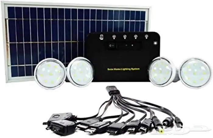 نظام طاقة شمسية منزلي مع اربع لمبات 8 وات 4