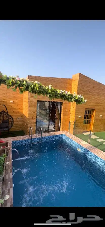 شالية و كوخ ريفي بالحرازات بجدة بمسبحين و بالعاب مائية 0