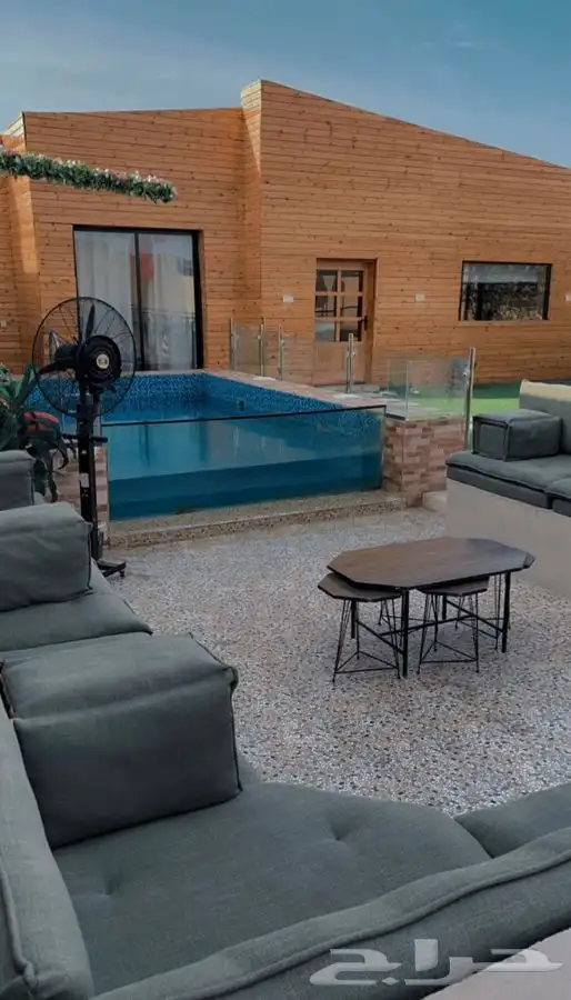 شالية و كوخ ريفي بالحرازات بجدة بمسبحين و بالعاب مائية 7