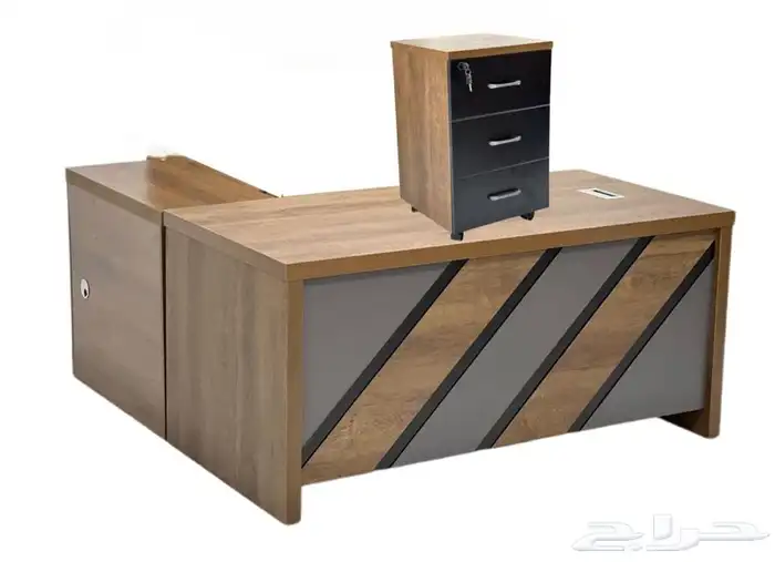 مكاتب راقية فخمة مع دولاب و طاولة جديد بالكرتون 1