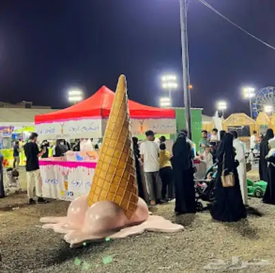 سيارة ايسكريم ارنوب فود ترك ice cream للطلبات والفعاليات 2