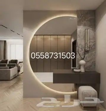 عالم الديكور مرايات رفوف شاشات 21