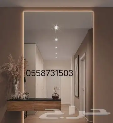 عالم الديكور مرايات رفوف شاشات 24
