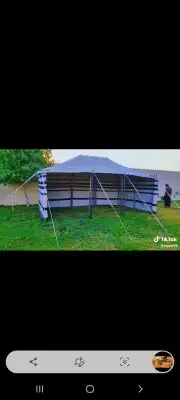 بيت شعر ابيض ألماني خيمه شفاف صندقه خشب تجهيز 15