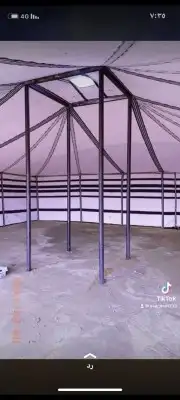بيت شعر ابيض ألماني خيمه شفاف صندقه خشب تجهيز 1