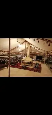 بيت شعر ابيض ألماني خيمه شفاف صندقه خشب تجهيز 5