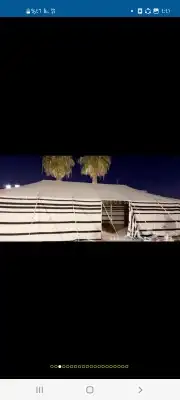 بيت شعر ابيض ألماني خيمه شفاف صندقه خشب تجهيز 9