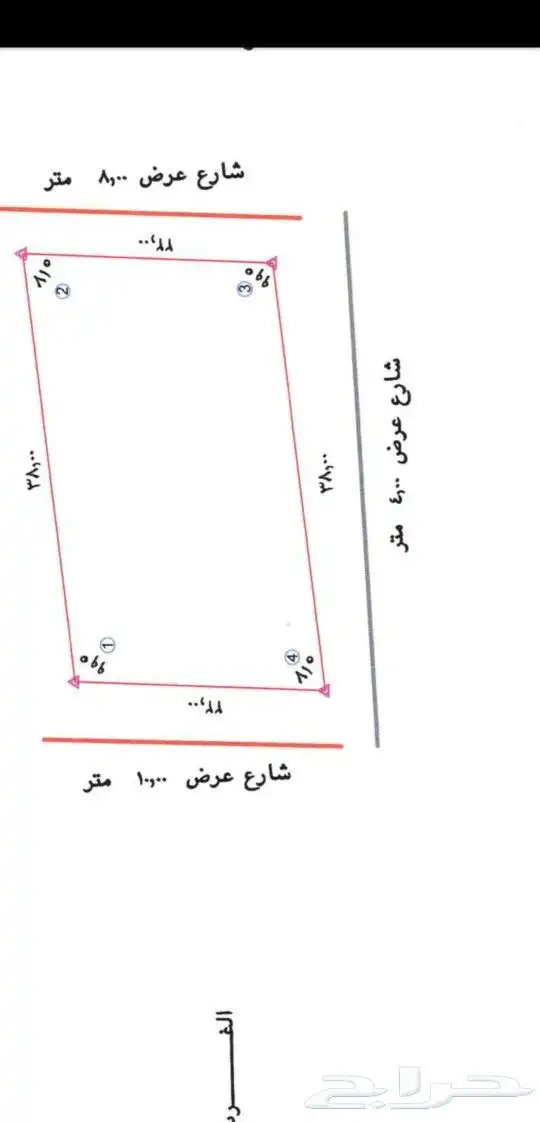 للبيع قطعة تجاريه في العارضه قرية أم العظام 4