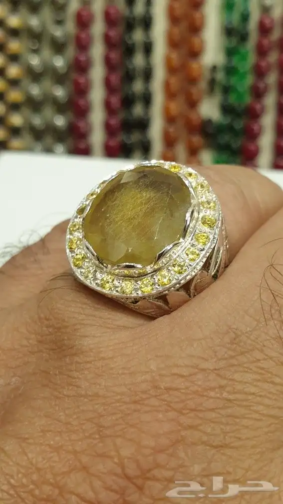خاتم ياقوت اصفر أفريقي 0