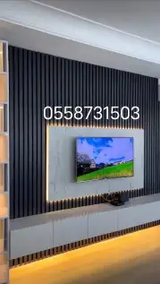 معلم ديكورات بديل الرخام بديل الخشب شاشات 56