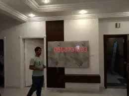 معلم ديكورات بديل الرخام بديل الخشب شاشات 68