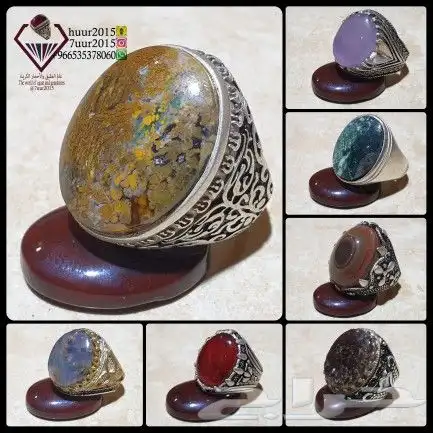 خواتم عقيق يماني مميزة 21