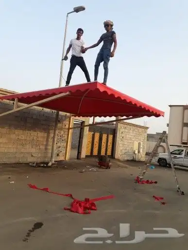 مظلات وسواتر وجلسات وجميع أعمال الحداده 23