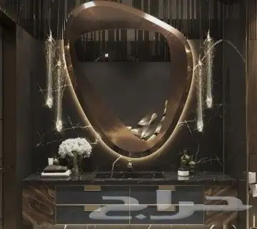 ديكورات العالميه جده رفوف شاشات مرايات 39