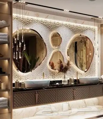 ديكورات العالميه جده رفوف شاشات مرايات 31