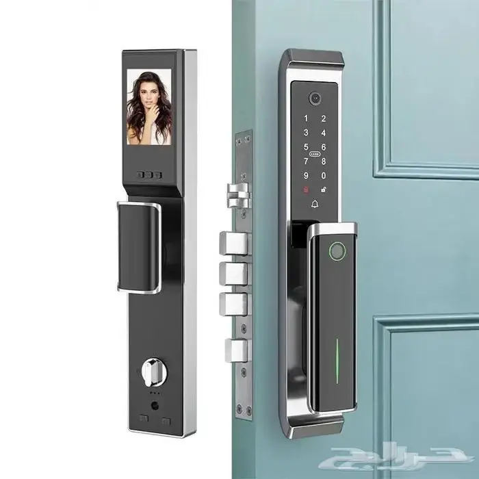 قفل الكتروني باب ذكي بصمه وأرقام سريه smart door lock في مكة 0