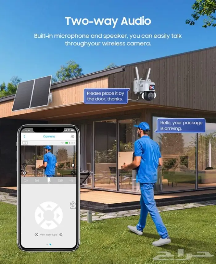 كاميرا مراقبة بالطاقة الشمسية 4ميجا 4G لوح20واط 3