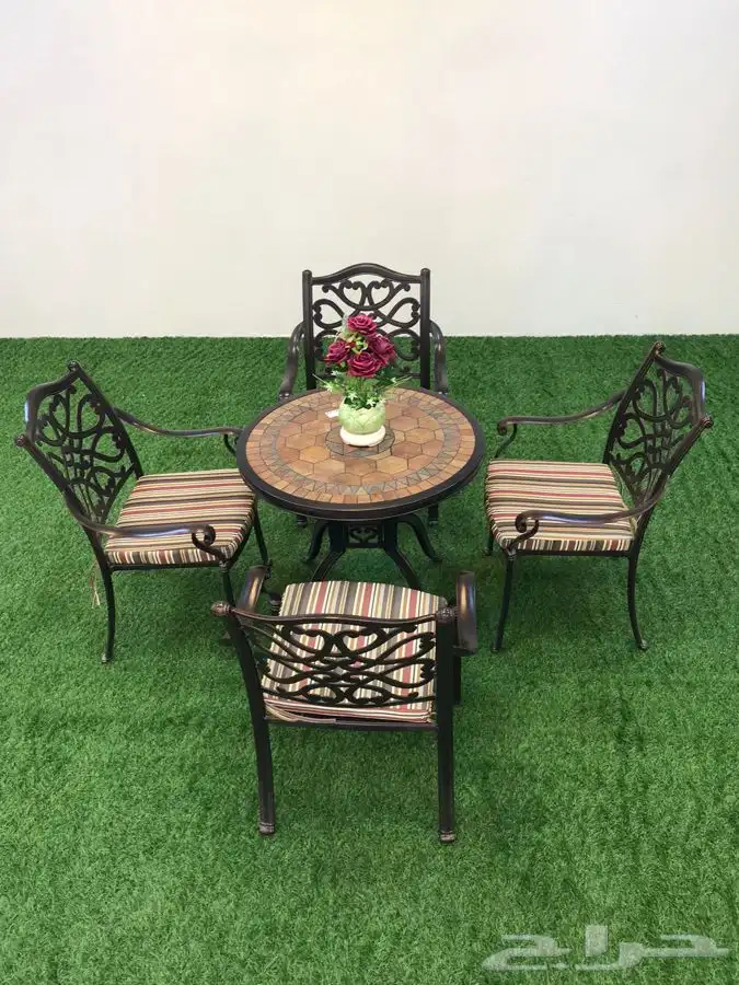 جلسات خارجية حديد مشغول بتصاميم مميزة حدائق و كافيه 2