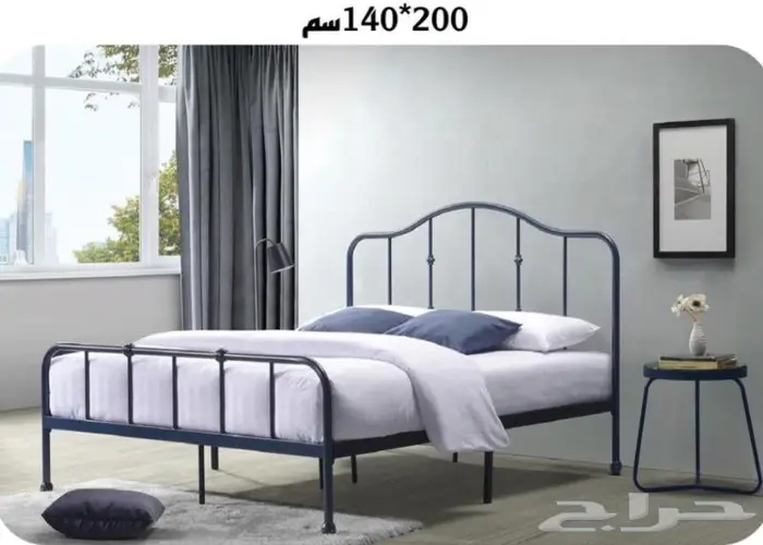 سرير فولاذ هيكل ايكيا مودرن حديث 3 مقاسات متوفرة 4