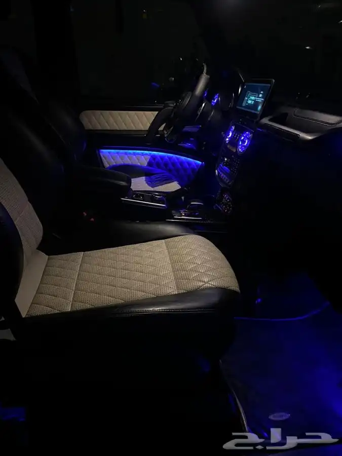 تركيب ليد داخلي على سيارة مرسيدس جي كلاس 2014 1