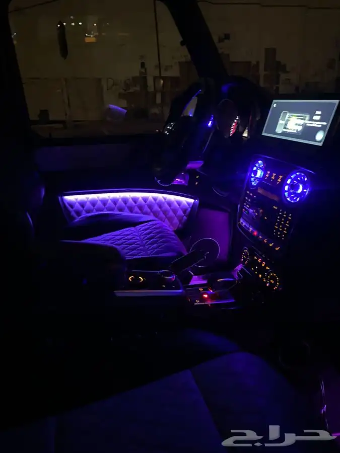 تركيب ليد داخلي على سيارة مرسيدس جي كلاس 2014 0