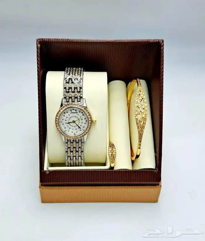 طقم ساعه نسائي فخم و انيق - اطقم ساعات نسائيه فخمه 16